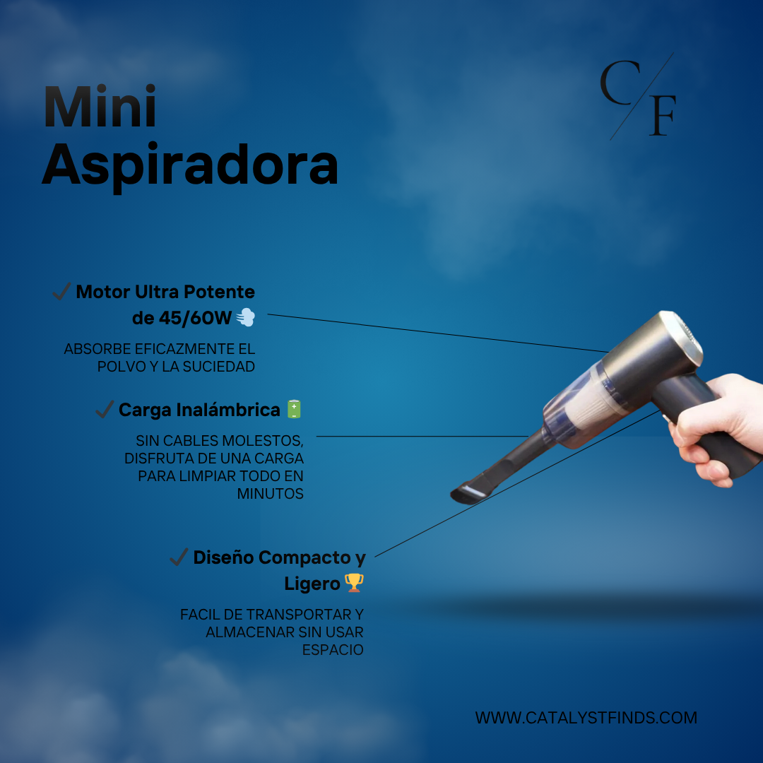 Mini Aspiradora - Mini Aspiradora Portátil Recargable Inhalámbrica💨