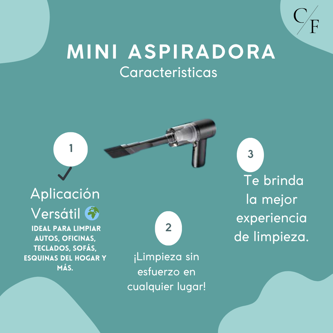 Mini Aspiradora - Mini Aspiradora Portátil Recargable Inhalámbrica💨